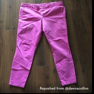 Pink Skinny mini khakis GAP brand